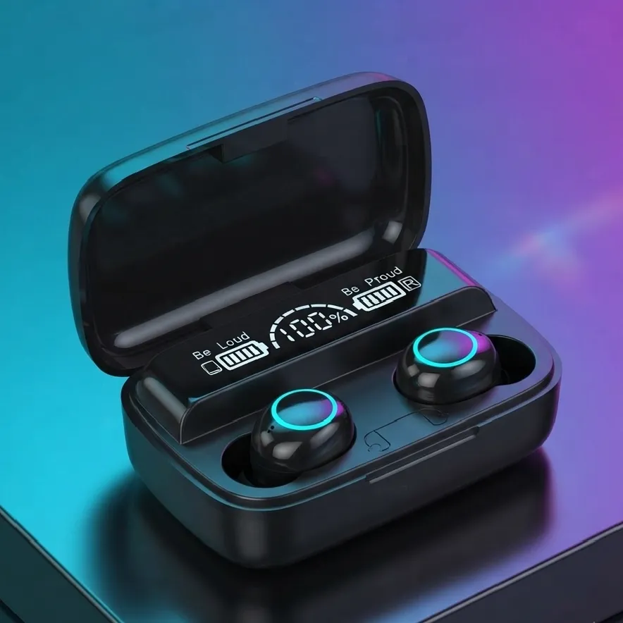 [100 in Stock] M10 Wireless Bluetooth Earbuds | LED Battery Display | TWS Gaming Earphones with Charging Case | Built-in Mic