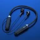 Black Long-Lasting Battery With Fast Charge 1 Wireless Neckband