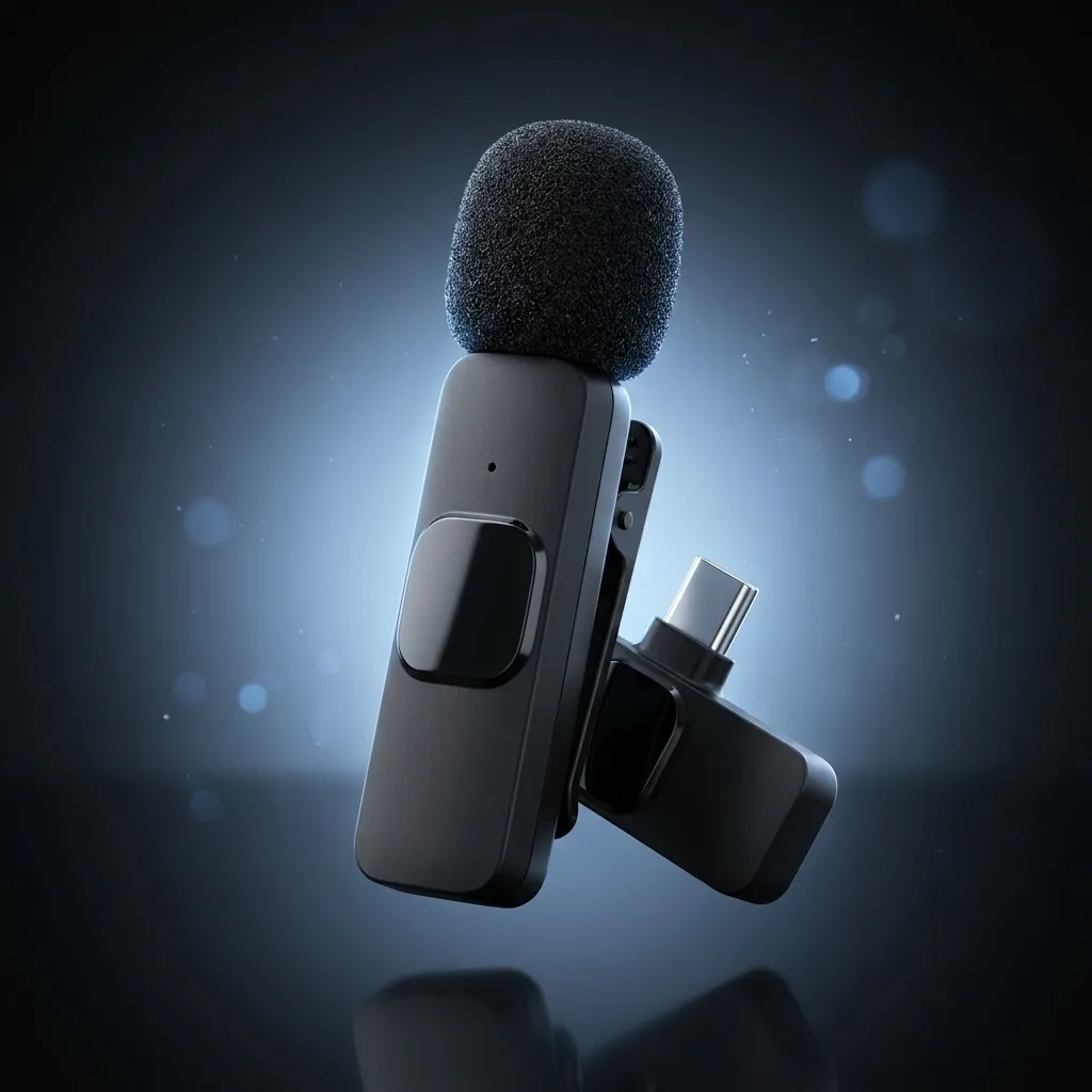 [100 in Stock] Latest K9 dual Wireless Vlogging Microphone Black Rechargeable