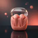 Pink Long-Lasting Battery With Fast Charge Earbuds With Bluetooth 5.2