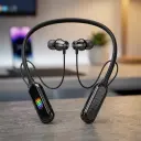Oteam SA-123 Wireless Neckband Earphones | Bluetooth Stereo Magnetic Earbuds – 48H Battery